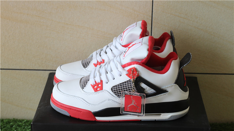 Authentic Air Jordan 4 Retro Fire Red GS